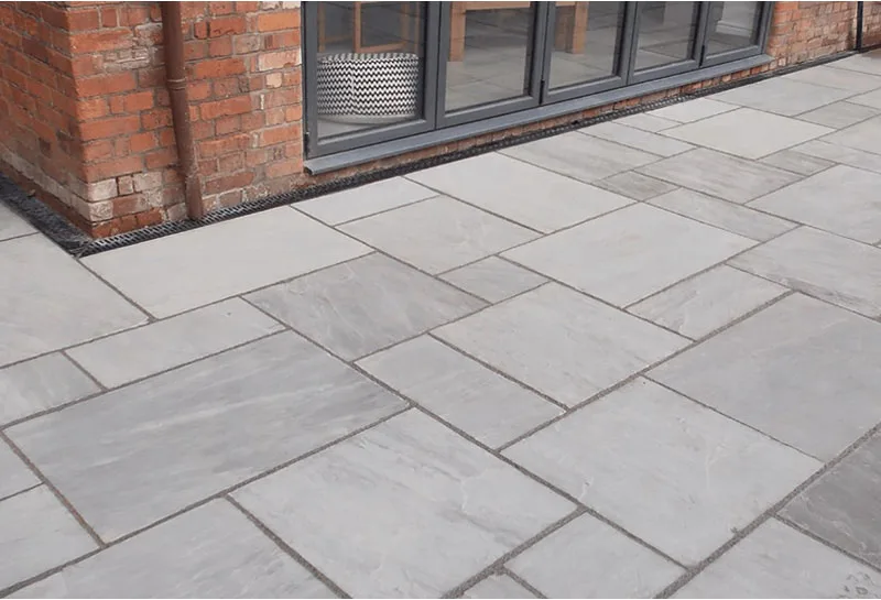 Kandla Grey Sandstone Mixed Paving Tiles - 20mm - Image 1