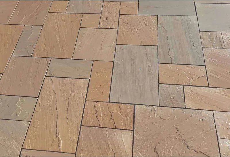 Raj green Sandstone Mixed Paving Tiles - 20mm - Image 3