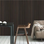 Acoustic Slat Wall Panel 2.4m x 0.6m - Smoked Oak