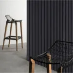 Acoustic Slat Wall Panel 2.4m x 0.6m - Charcoal Black