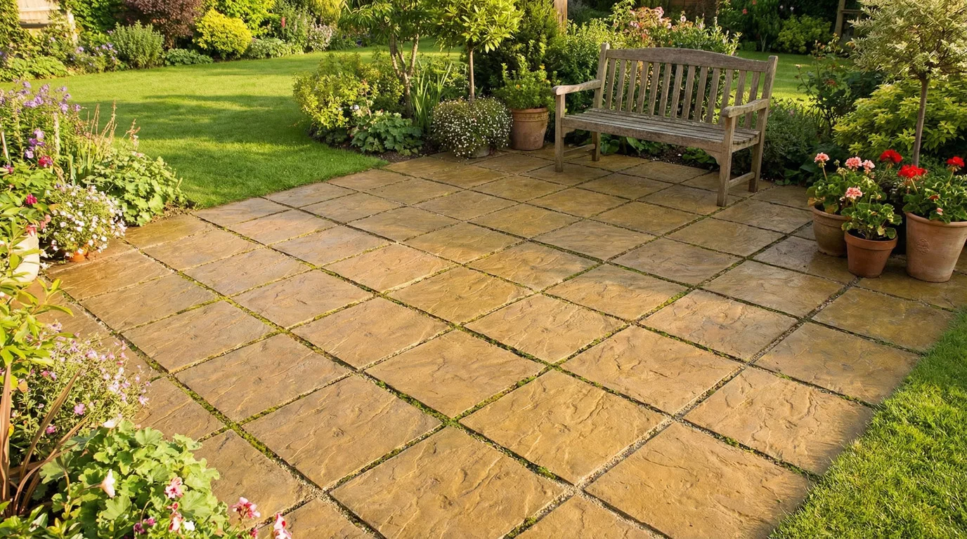Bedale Buff Riven Slab - 450x450x38mm - Image 3