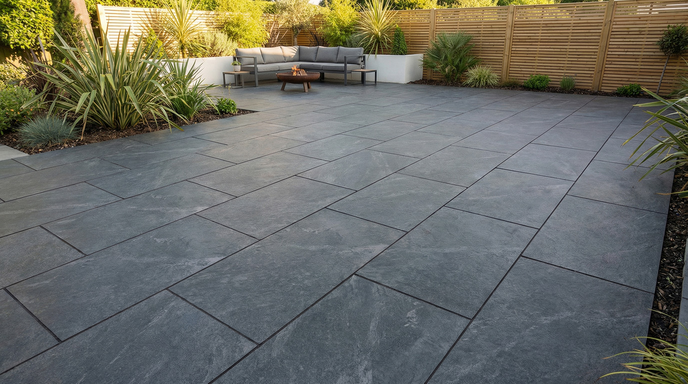 Brazstone Black Outdoor Porcelain - 900x600x20mm - BFS Building