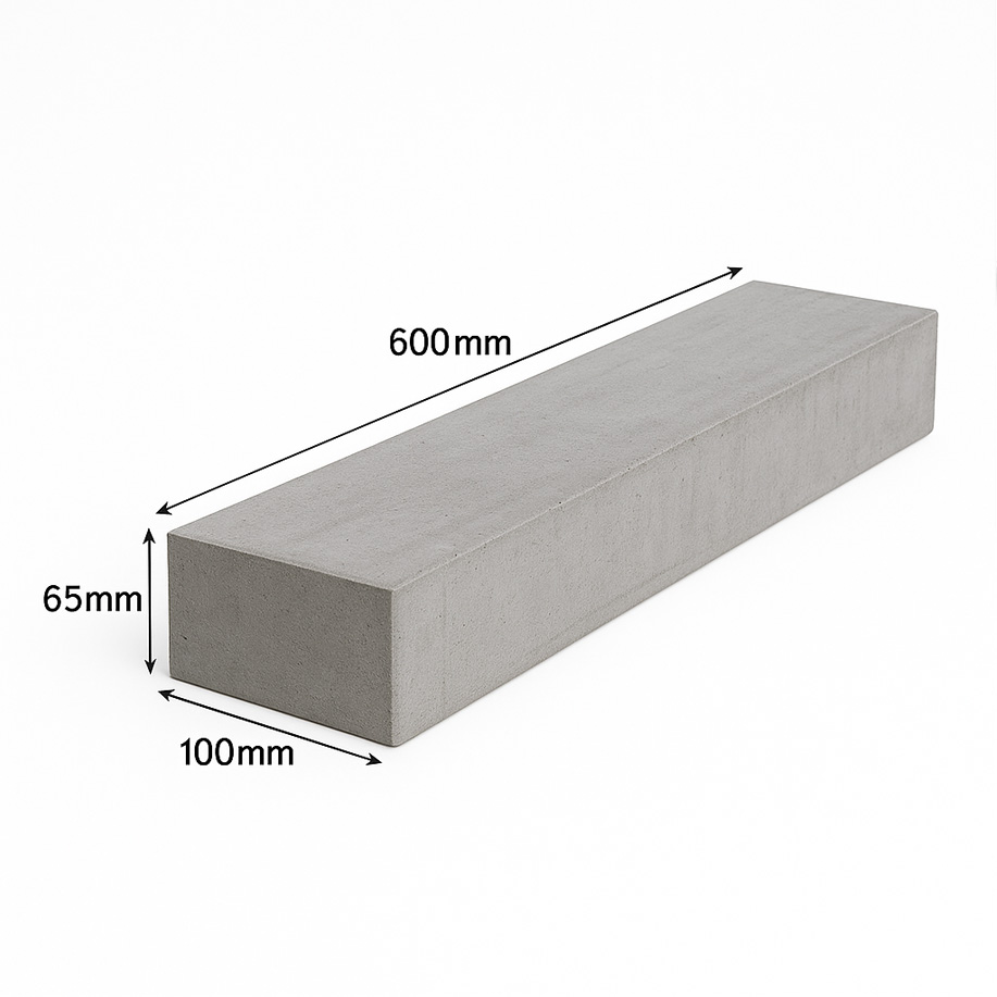 100x65x600mm Prestressed Concrete Lintel - 100x65x600mm (4" x 3") - Image 1