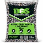 Pearl Grey / White Limestone 20mm - 25 KG Bag