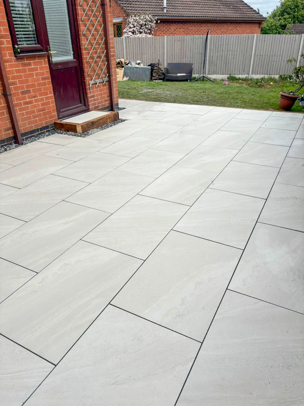 Crossover White Porcelain Paving Tiles – 900x600x20mm - Image 1