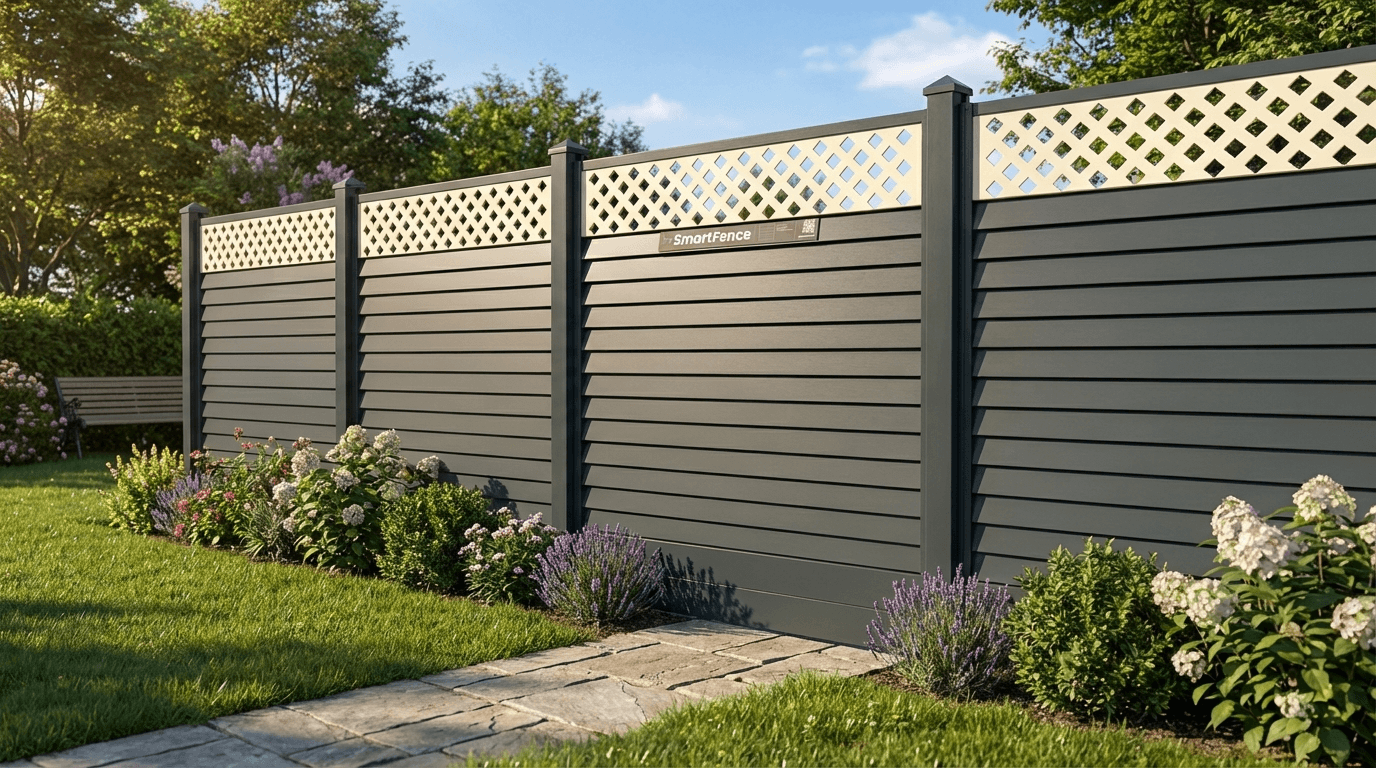 Anthracite 02 SmartFence Flatpack Fence Panels - Anthracite - Image 1